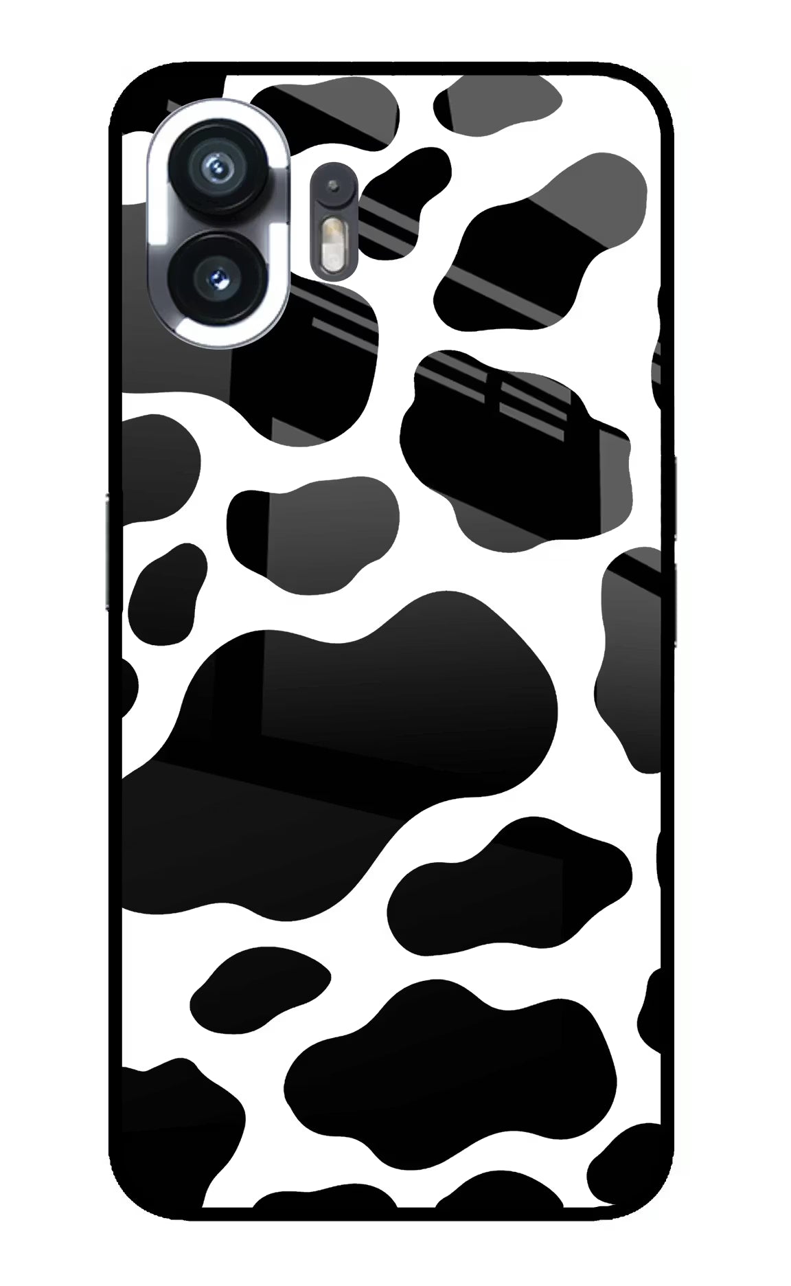 Cow Spots Nothing Phone 2 Glass Case Back Cover by Casekaro