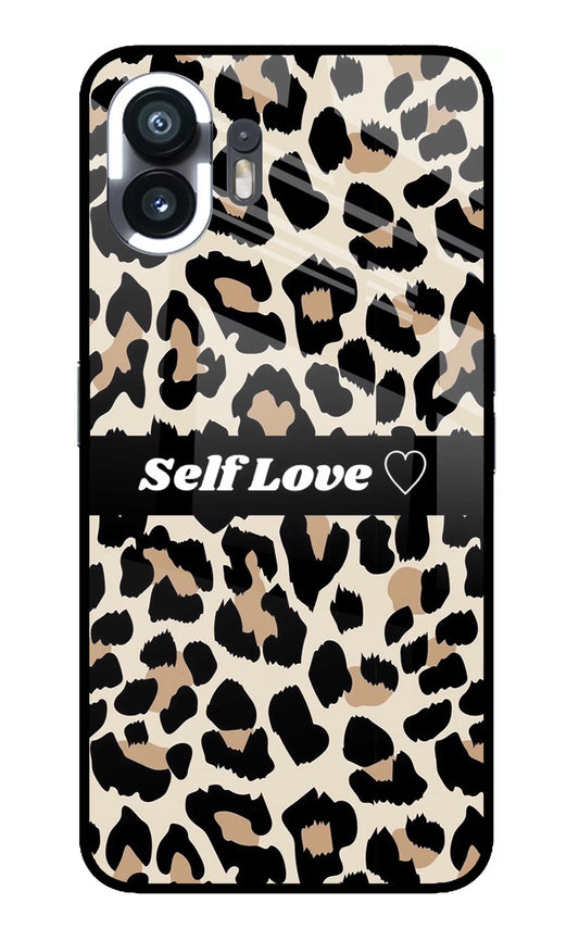 Leopard Print Self Love Nothing Phone 2 Glass Case