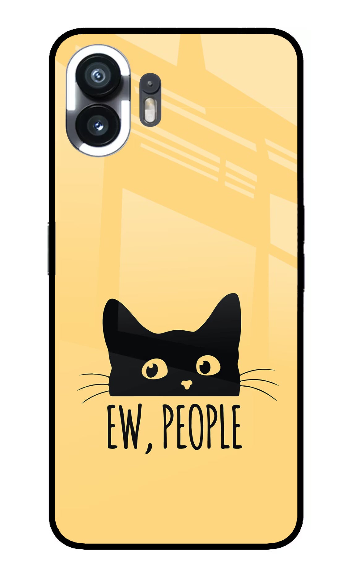 Ew People Catitude Nothing Phone 2 Glass Case Back Cover by Casekaro