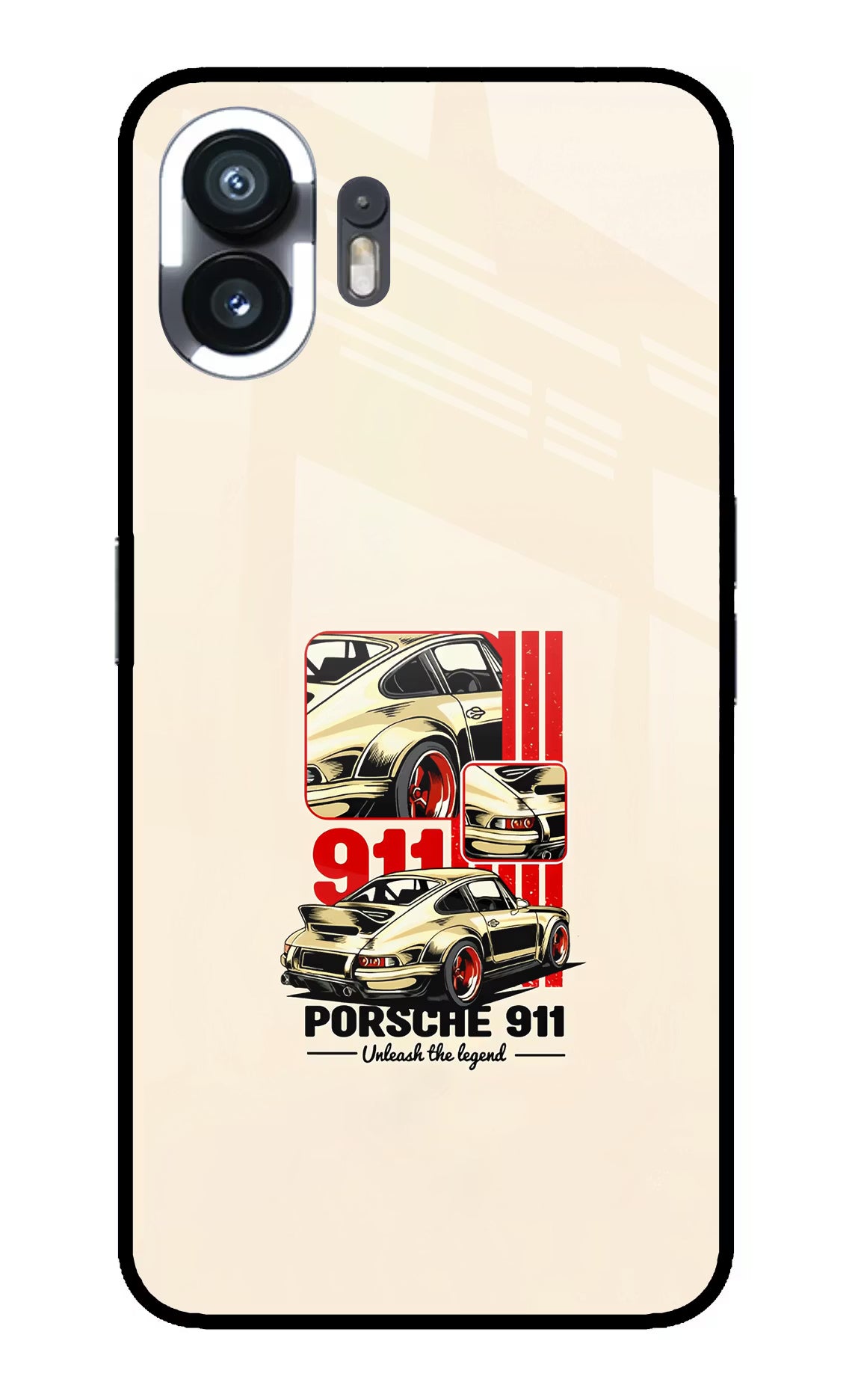 Classic Porsche 911 Nothing Phone 2 Glass Case Back Cover by Casekaro