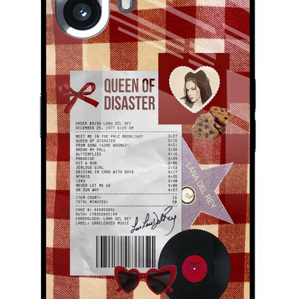 Queen of Disaster Nothing Phone 2 Glass Case Back Cover by Casekaro