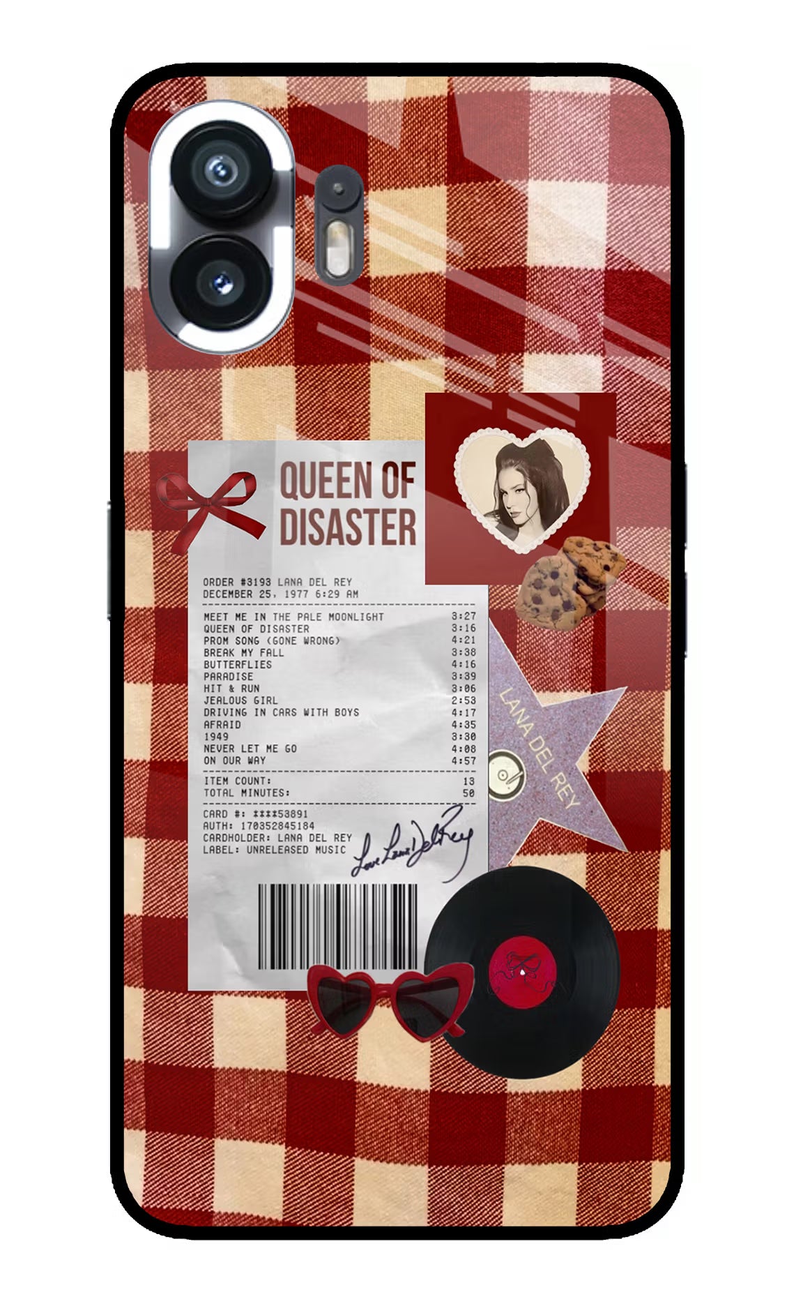 Queen of Disaster Nothing Phone 2 Glass Case Back Cover by Casekaro