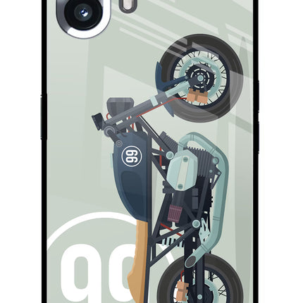 Classic Cafe Racer 99 Nothing Phone 2 Glass Case Back Cover by Casekaro