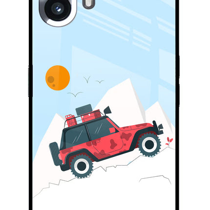 Mountain Trail Beast Nothing Phone 2 Glass Case Back Cover by Casekaro