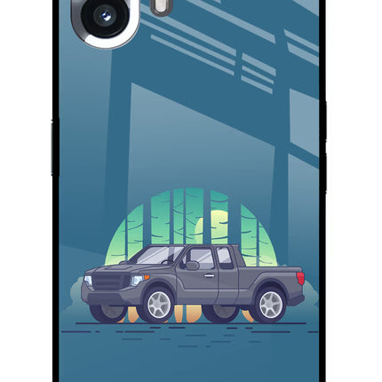Retro Garage Vibe Nothing Phone 2 Glass Case Back Cover by Casekaro