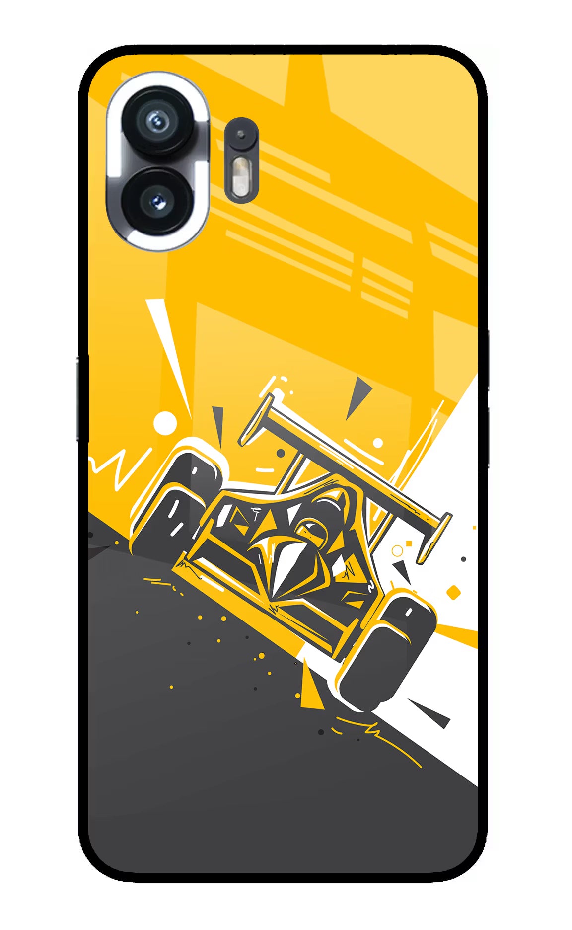 Track King Nothing Phone 2 Glass Case Back Cover by Casekaro