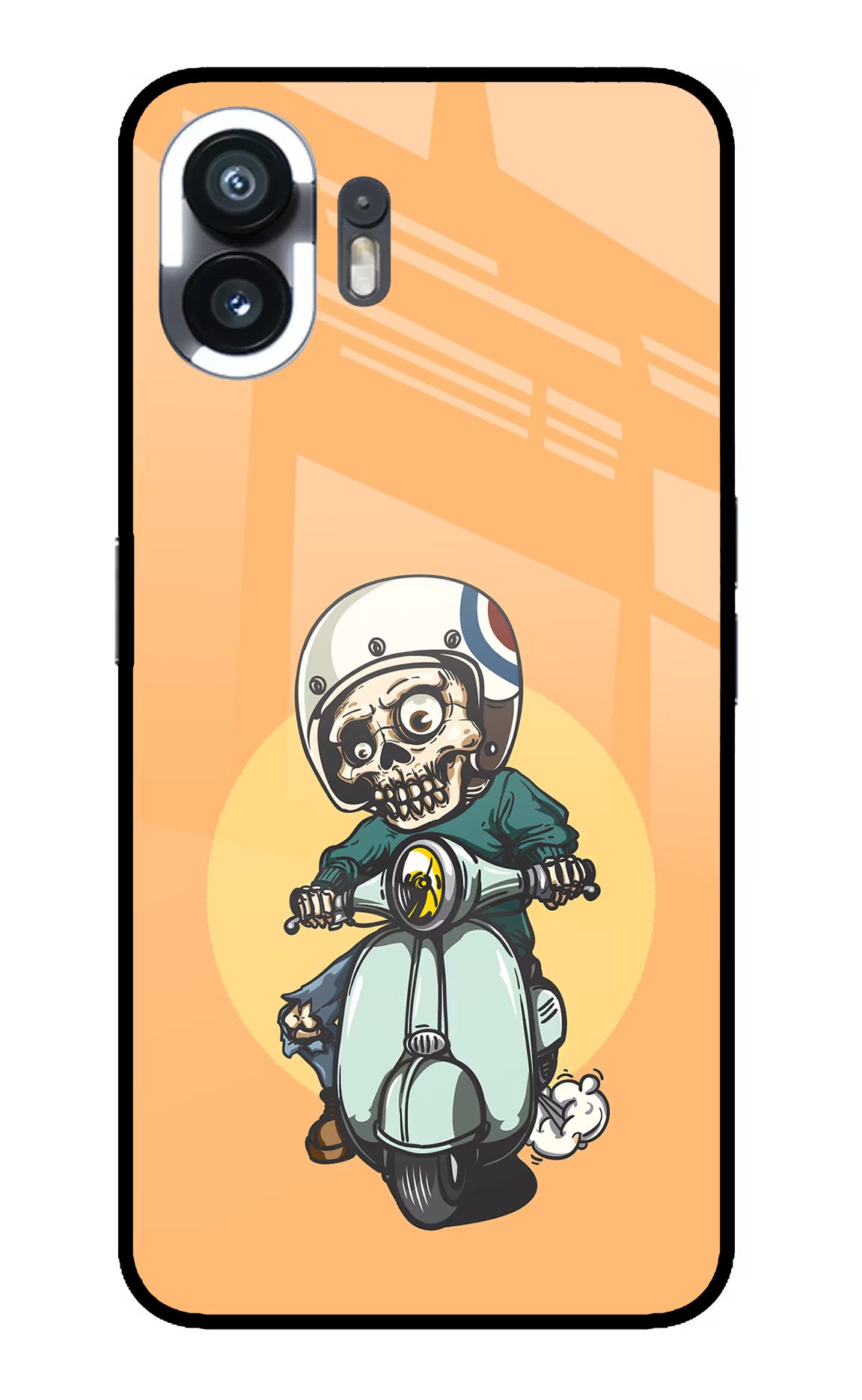 Undead Biker Nothing Phone 2 Glass Case Back Cover by Casekaro