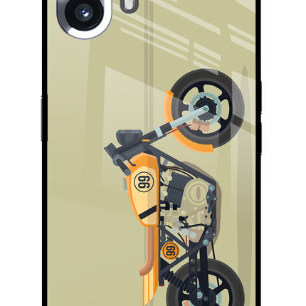 Vertical Speedster Nothing Phone 2 Glass Case Back Cover by Casekaro