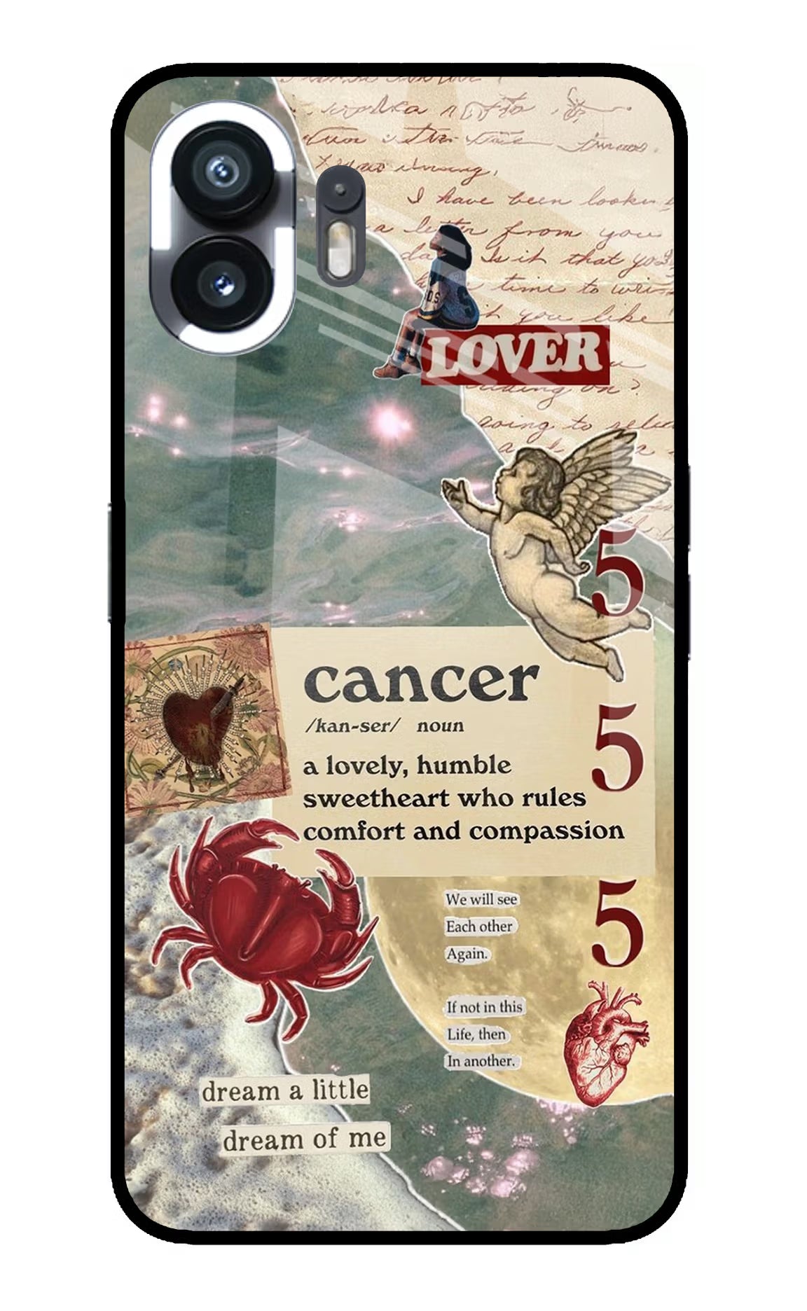 Cancer Zodiac Nothing Phone 2 Glass Case Back Cover by Casekaro