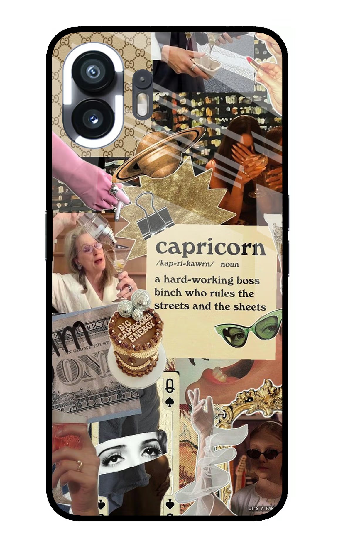 Capricorn Zodiac Nothing Phone 2 Glass Case Back Cover by Casekaro