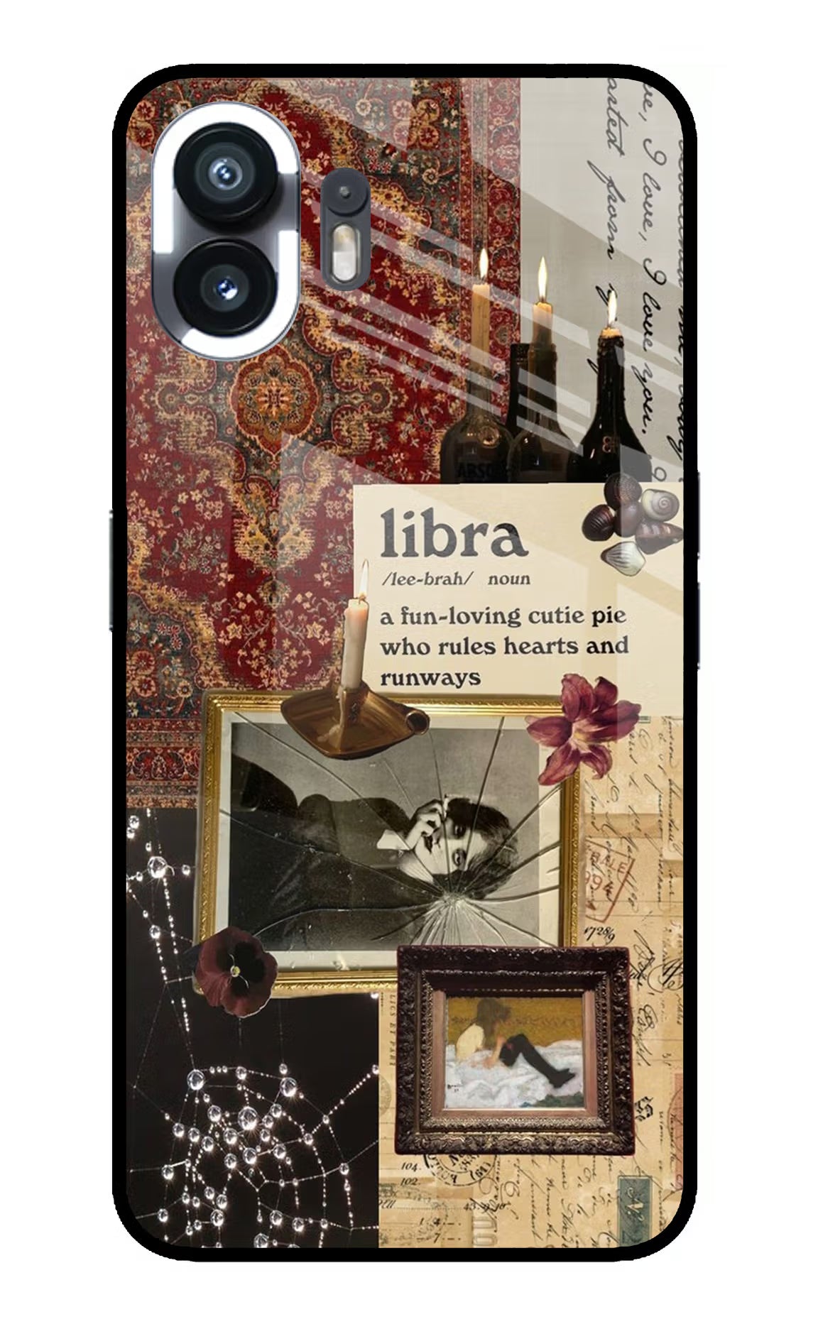 Libra Zodiac Nothing Phone 2 Glass Case Back Cover by Casekaro
