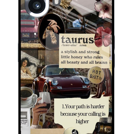 Taurus Zodiac Nothing Phone 2 Glass Case Back Cover by Casekaro