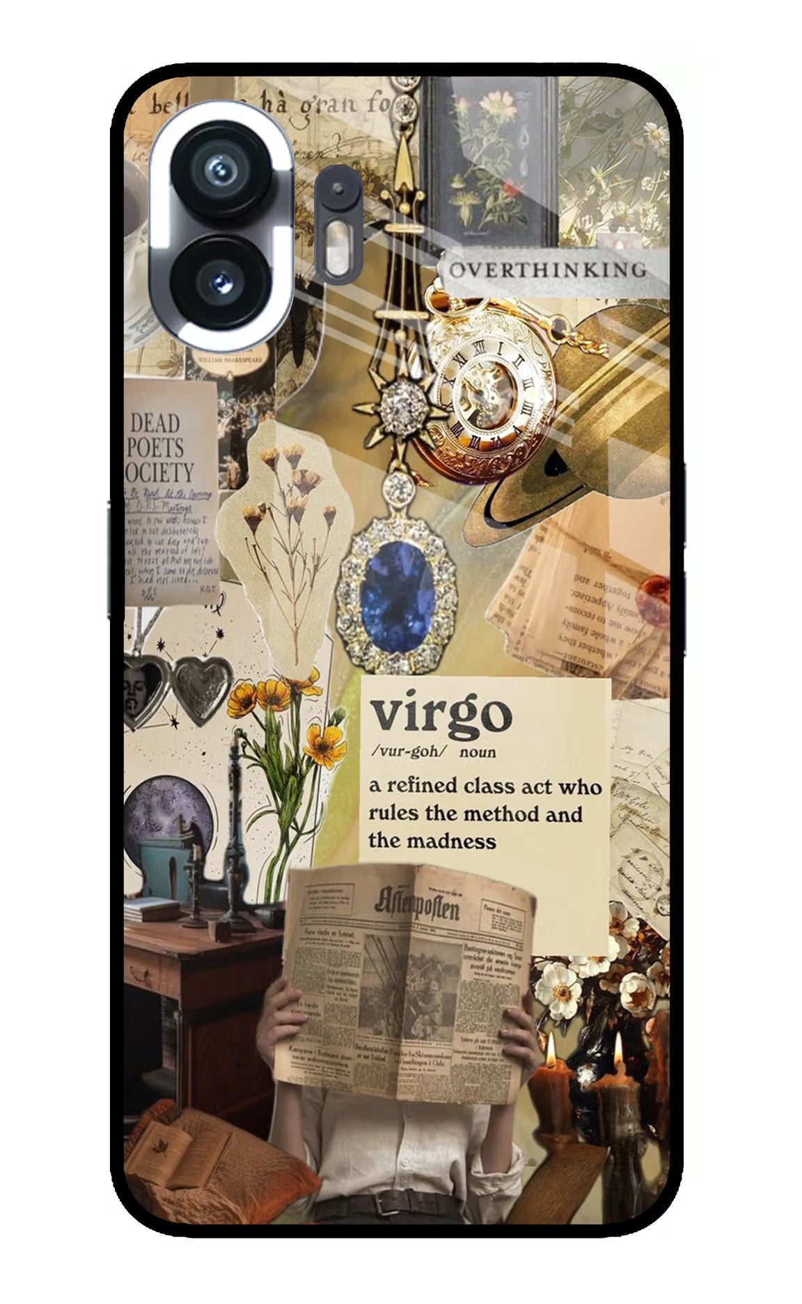 Virgo Zodiac Nothing Phone 2 Glass Case Back Cover by Casekaro