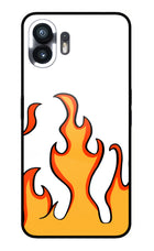 Fired Up – White Nothing Phone 2 Glass Case