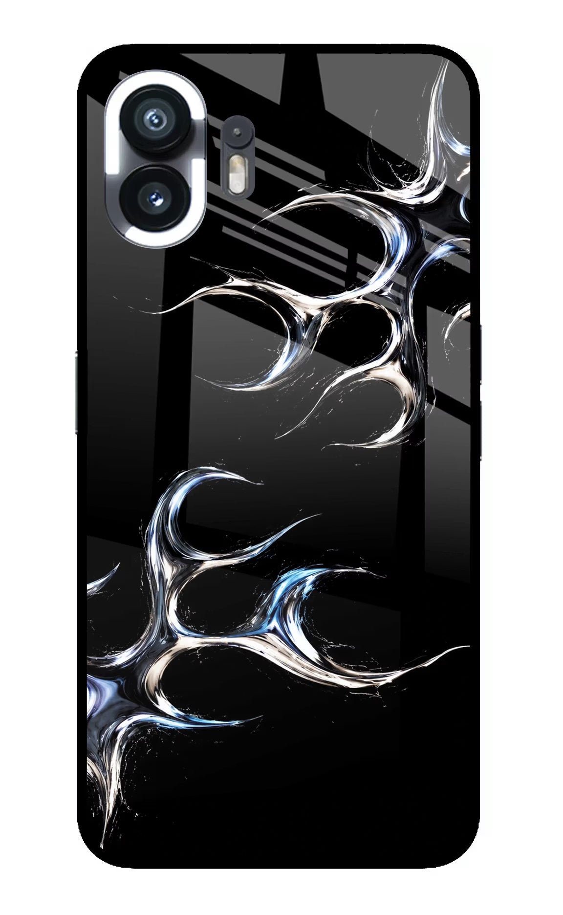 Chrome Tribal Nothing Phone 2 Glass Case Back Cover by Casekaro