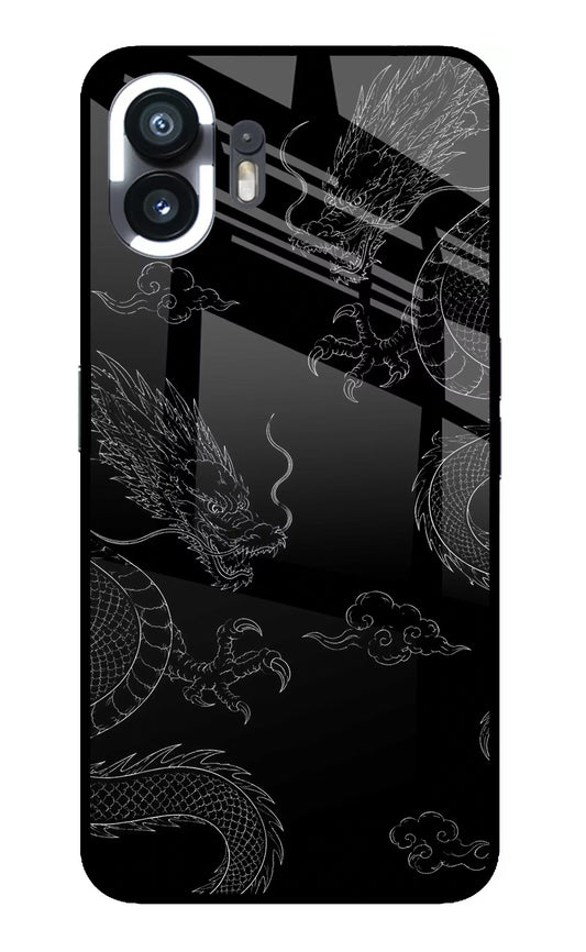 Twin Dragons Nothing Phone 2 Glass Case
