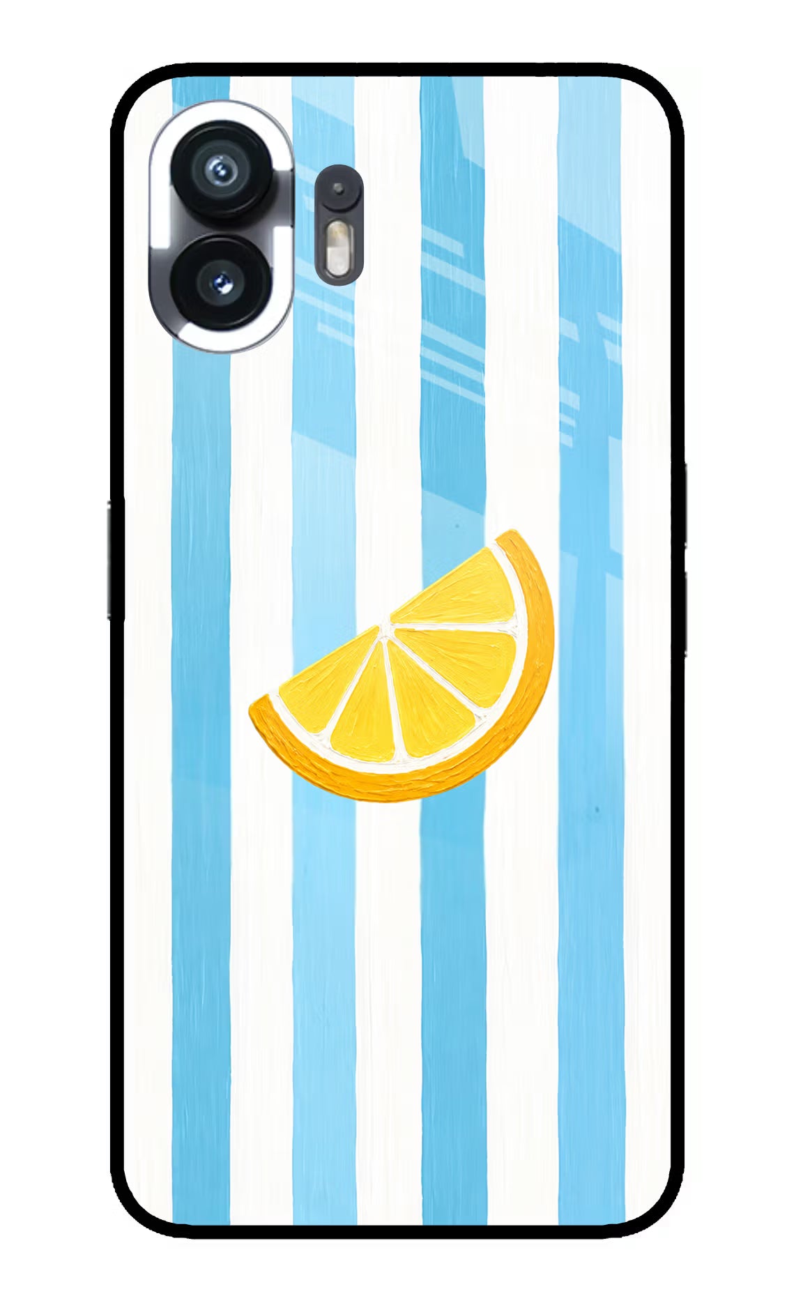 Summer Lemon Nothing Phone 2 Glass Case Back Cover by Casekaro