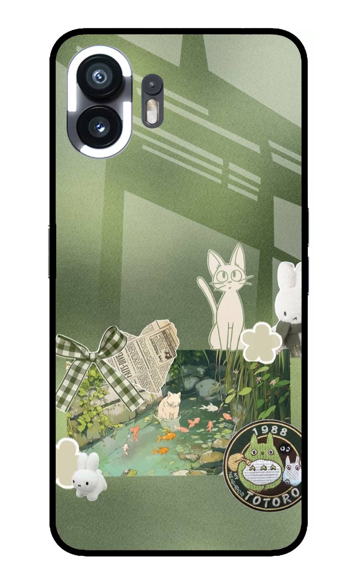 Aesthetic anime Nothing Phone 2 Glass Case Back Cover by Casekaro
