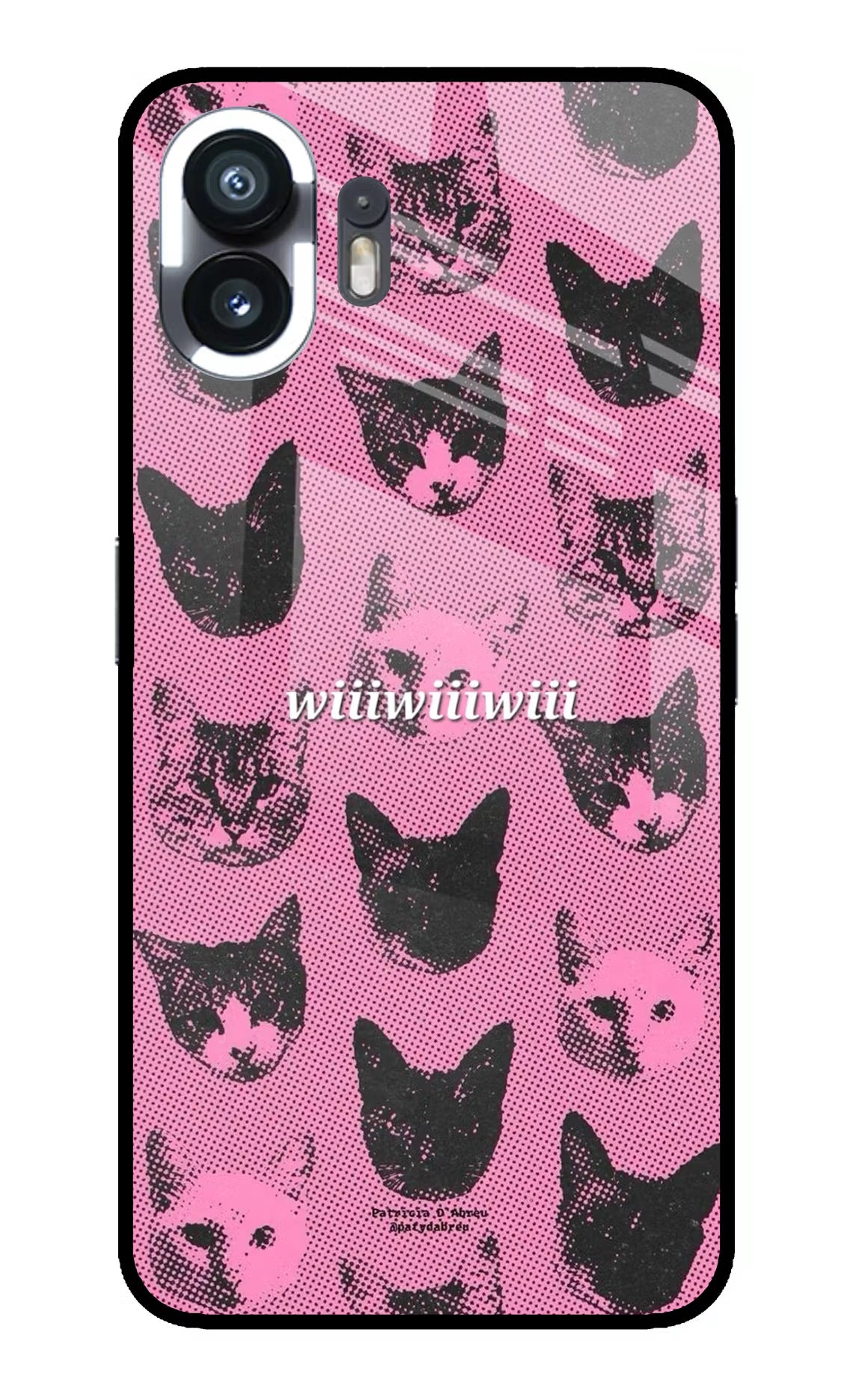 Pink Cats Nothing Phone 2 Glass Case