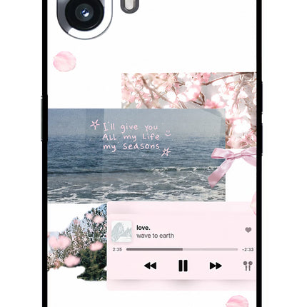 Wave to earth Nothing Phone 2 Glass Case Back Cover by Casekaro