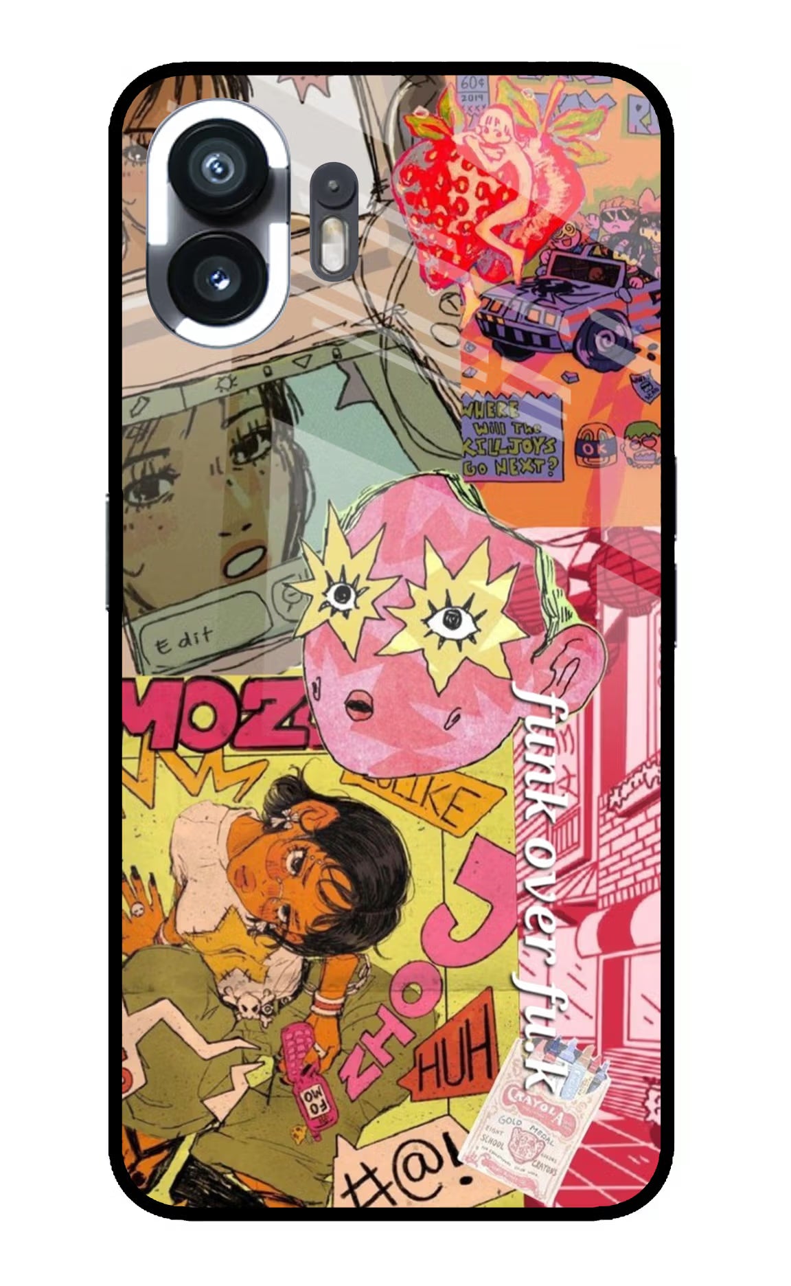 Funkover Nothing Phone 2 Glass Case Back Cover by Casekaro