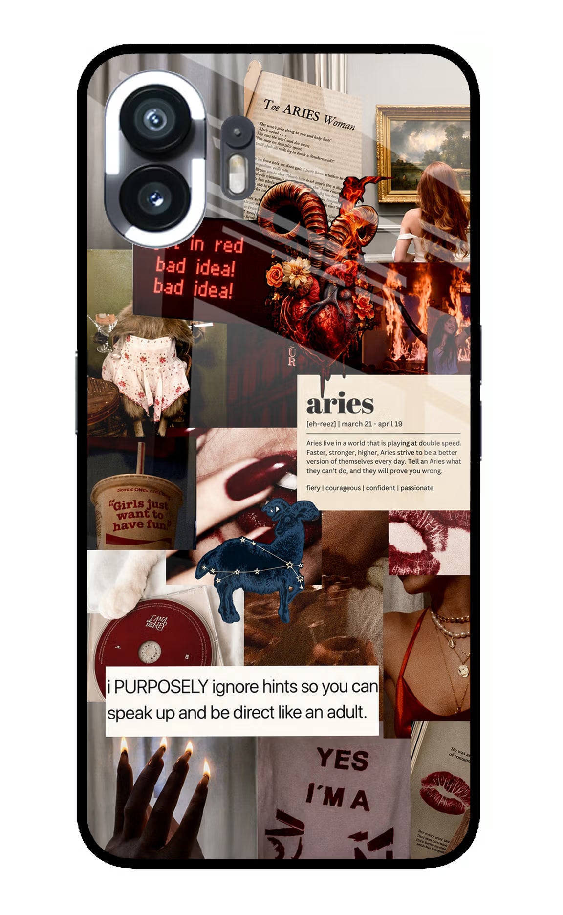 Zodiac Aries Nothing Phone 2 Glass Case