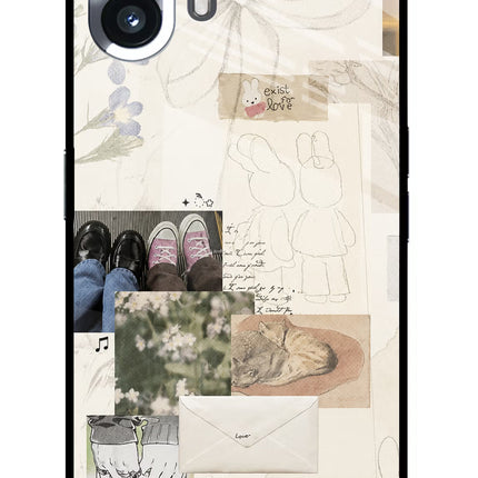 Soft Aesthetic Nothing Phone 2 Glass Case