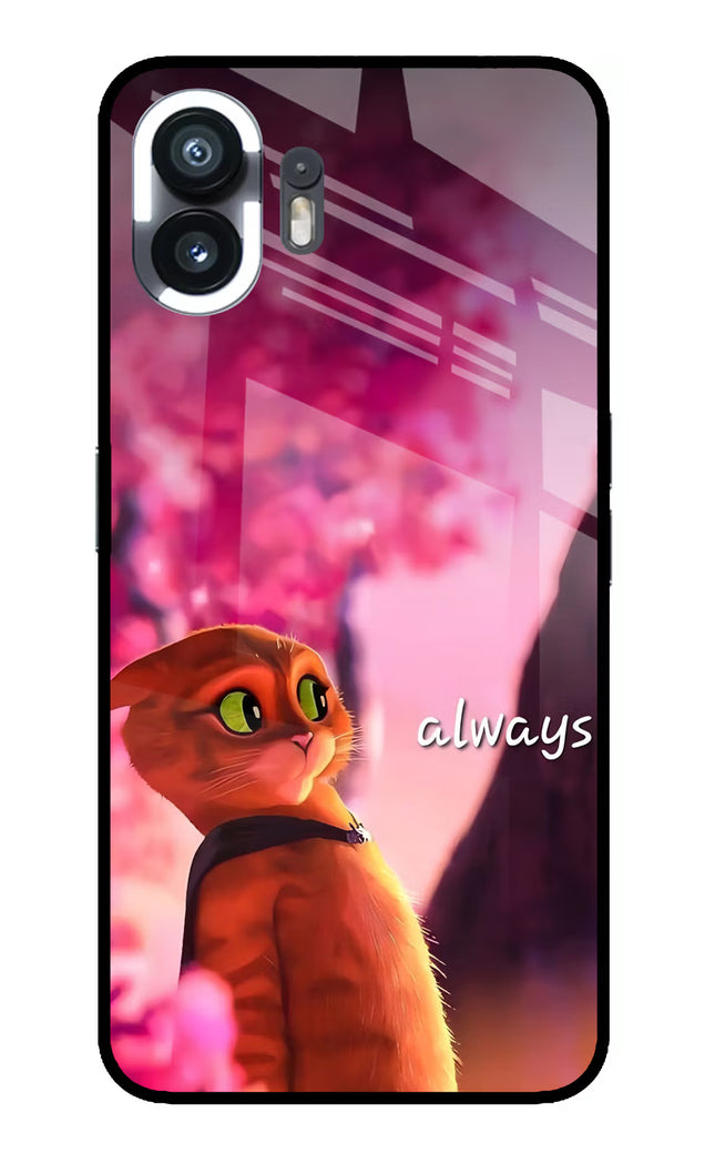 Always Cat Nothing Phone 2 Glass Case
