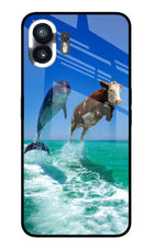 Dolphin vs Cow Nothing Phone 2 Glass Case