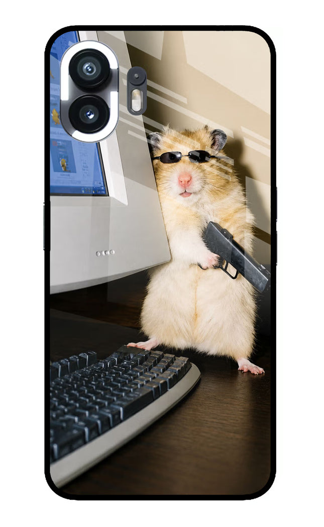 Hacker Hamster Nothing Phone 2 Glass Case