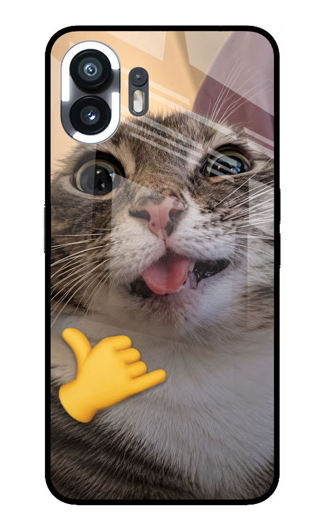 Silly Cat Call Nothing Phone 2 Glass Case
