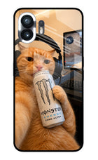 Gamer Cat Energy Nothing Phone 2 Glass Case