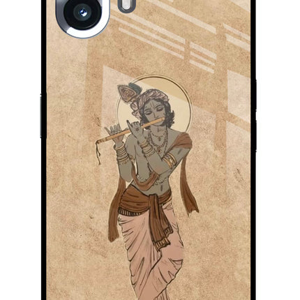 Krishna Nothing Phone 2 Glass Case Back Cover by Casekaro