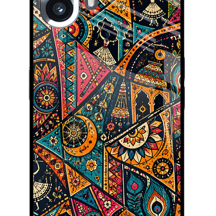 Folk Print Nothing Phone 2 Glass Case