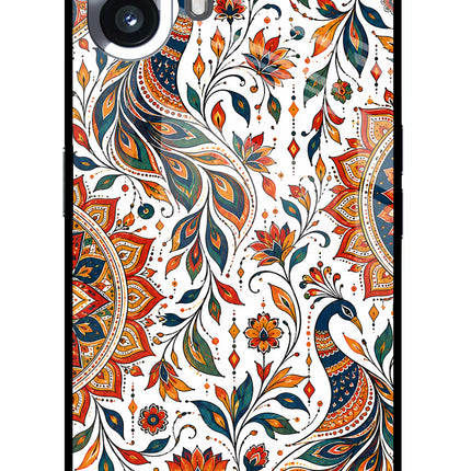 White Mayura Nothing Phone 2 Glass Case