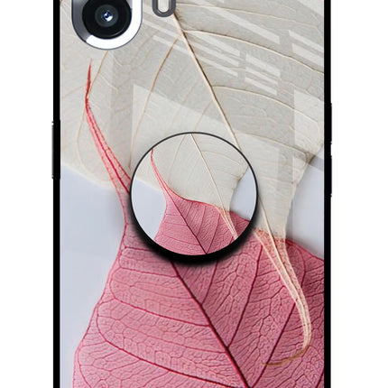 White Pink Leaf Nothing Phone 2 Pop Case by Casekaro