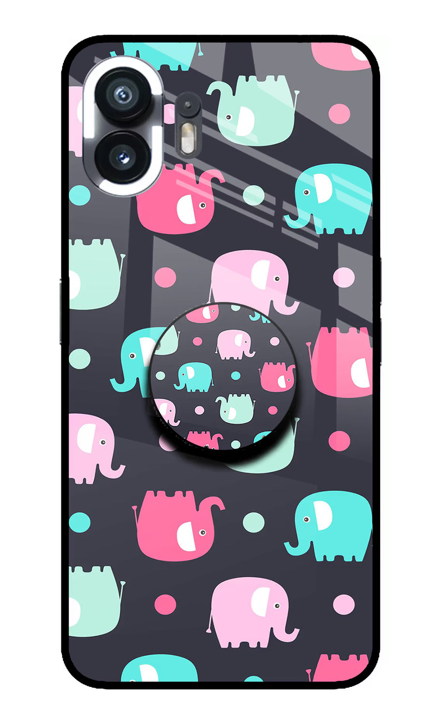 Baby Elephants Nothing Phone 2 Pop Case, Metal case
