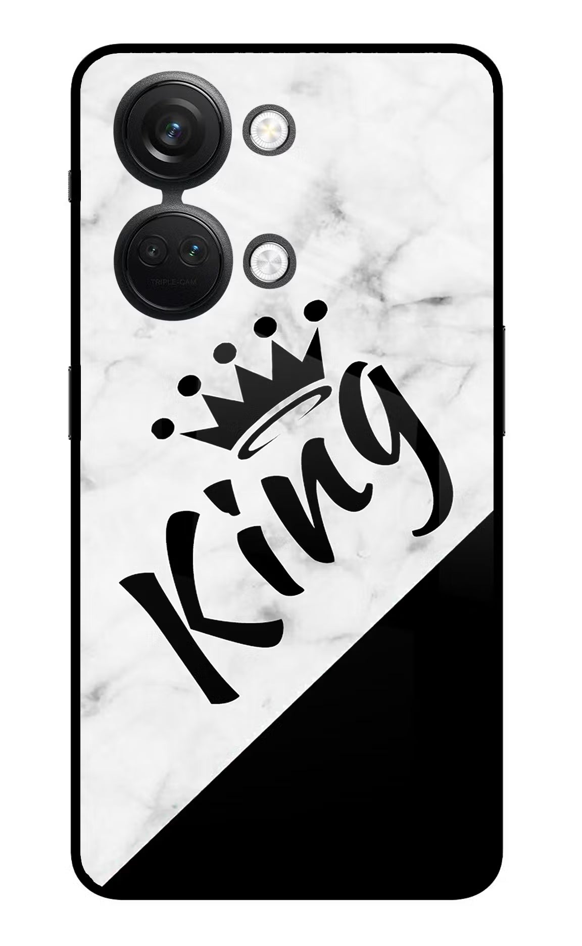 King OnePlus Nord 3 5G Glass Case Back Cover by Casekaro