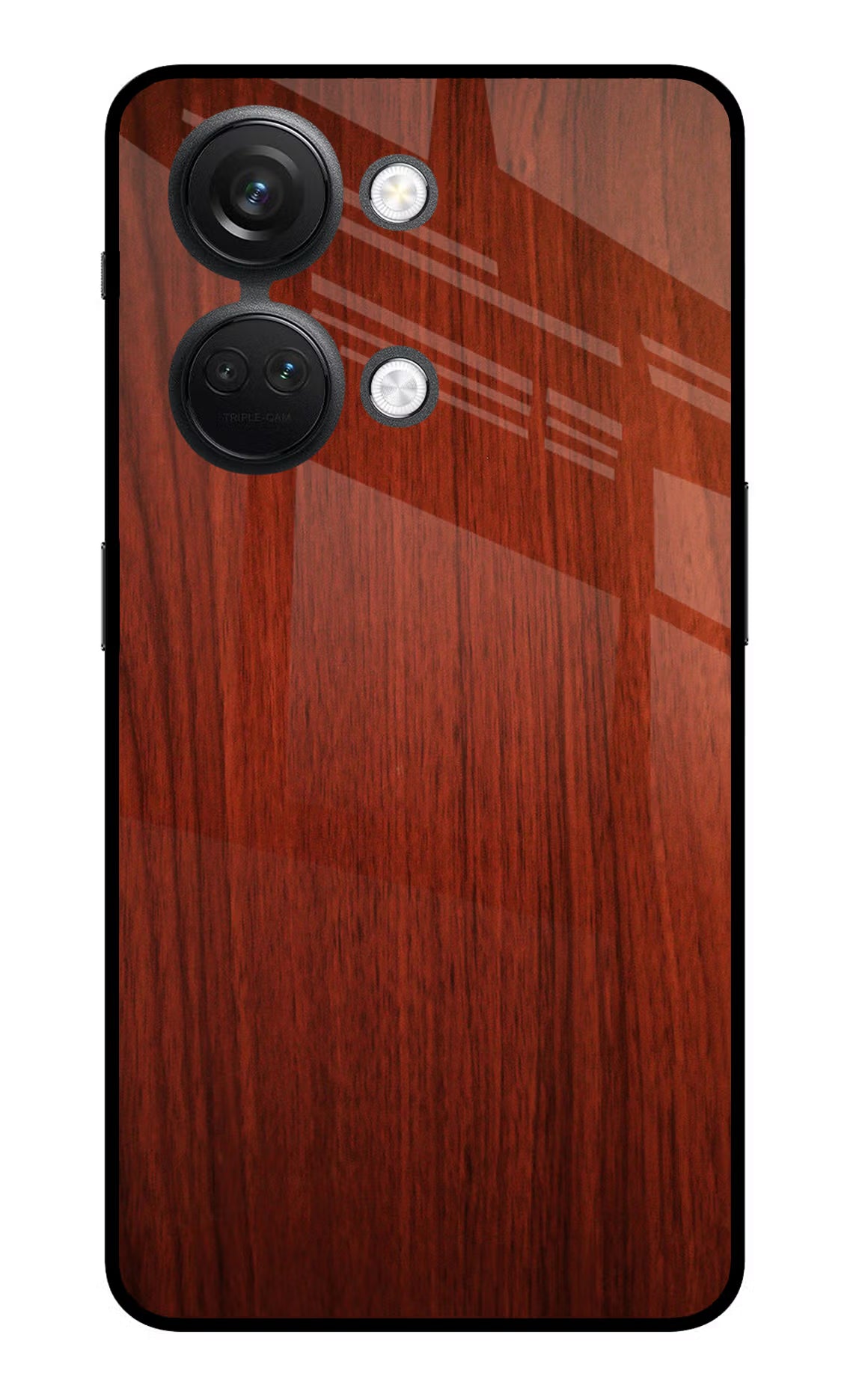 Wooden Plain Pattern OnePlus Nord 3 5G Glass Case Back Cover by Casekaro