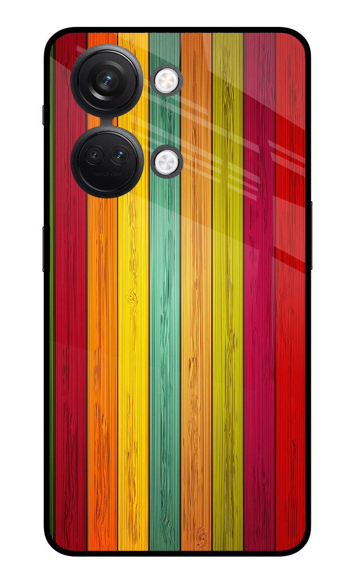 Multicolor Wooden OnePlus Nord 3 5G Glass Case