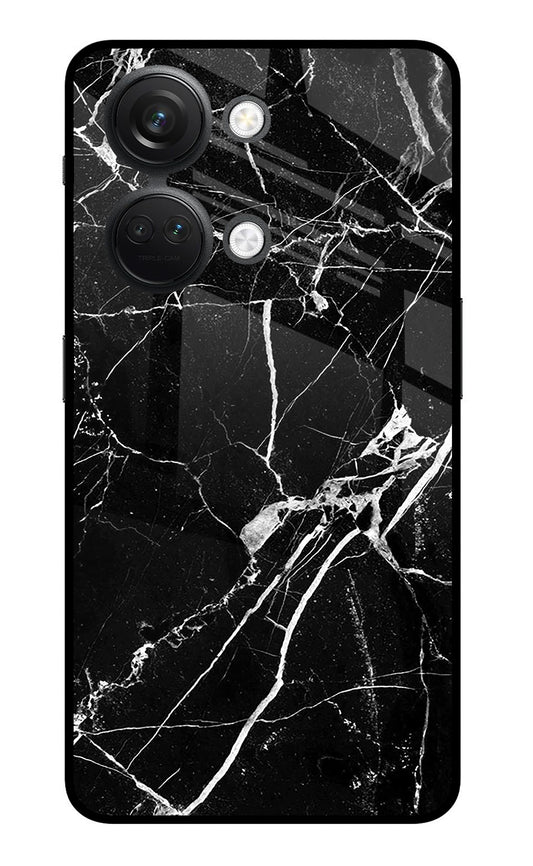 Black Marble Pattern OnePlus Nord 3 5G Glass Case