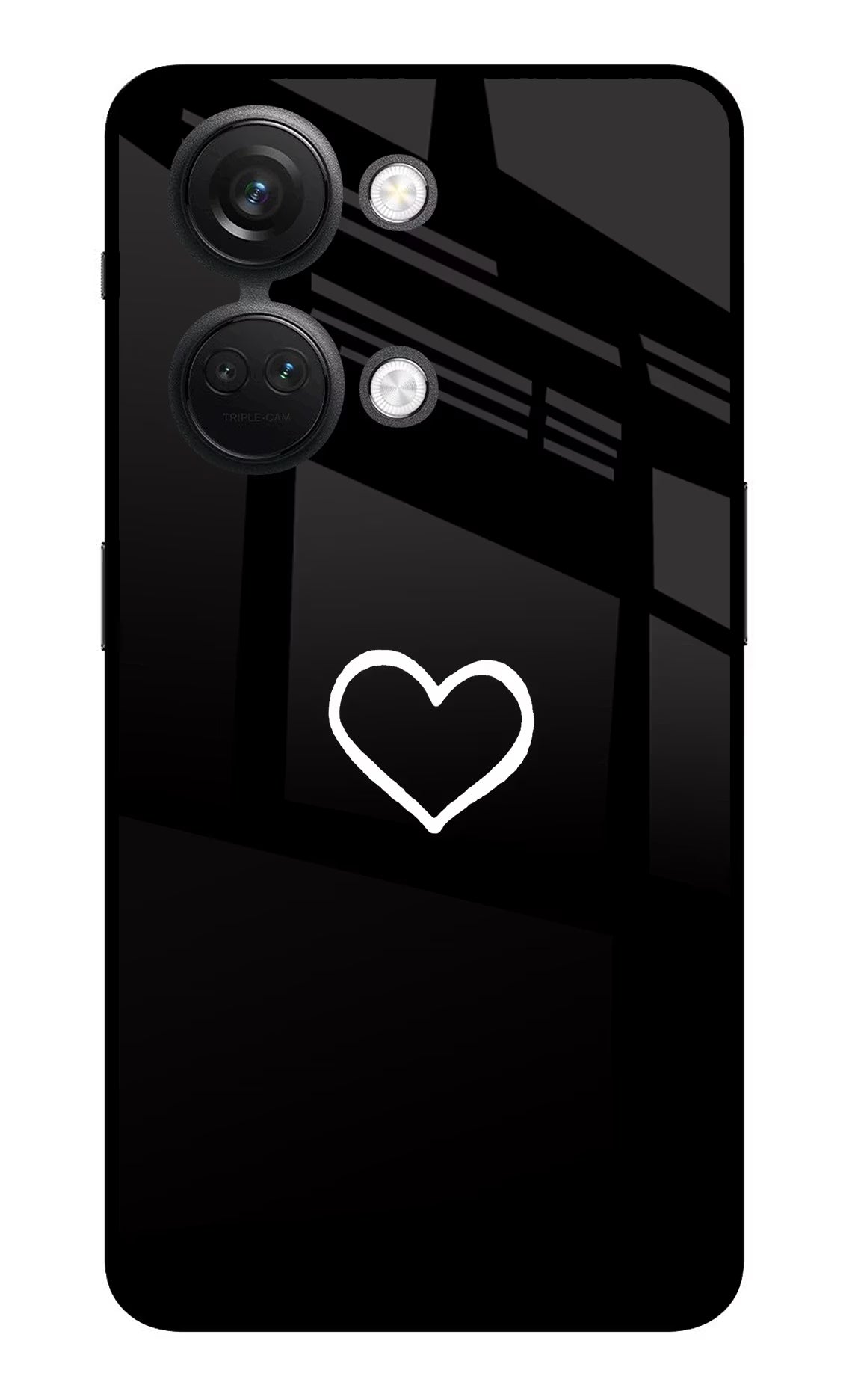 Heart OnePlus Nord 3 5G Glass Case Back Cover by Casekaro
