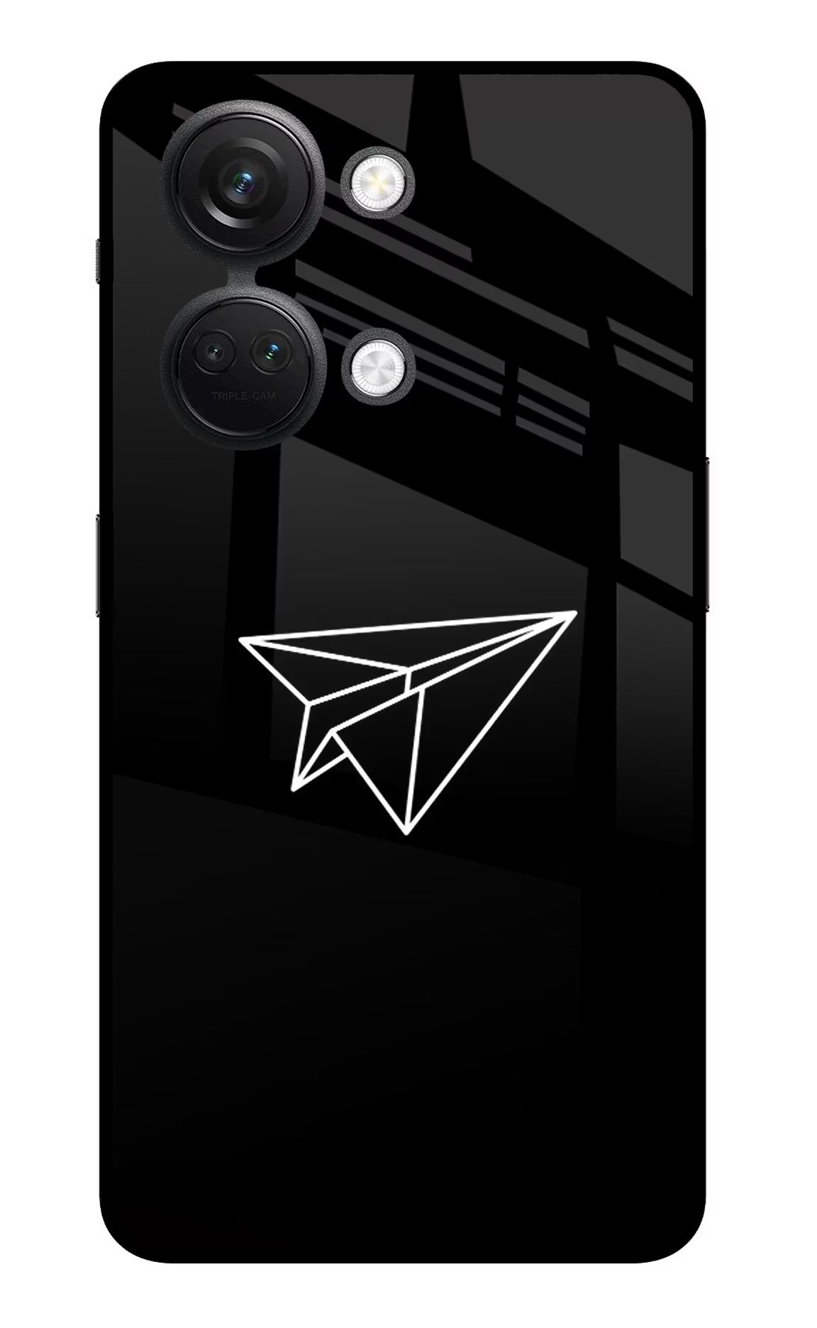Paper Plane White OnePlus Nord 3 5G Glass Case Back Cover by Casekaro