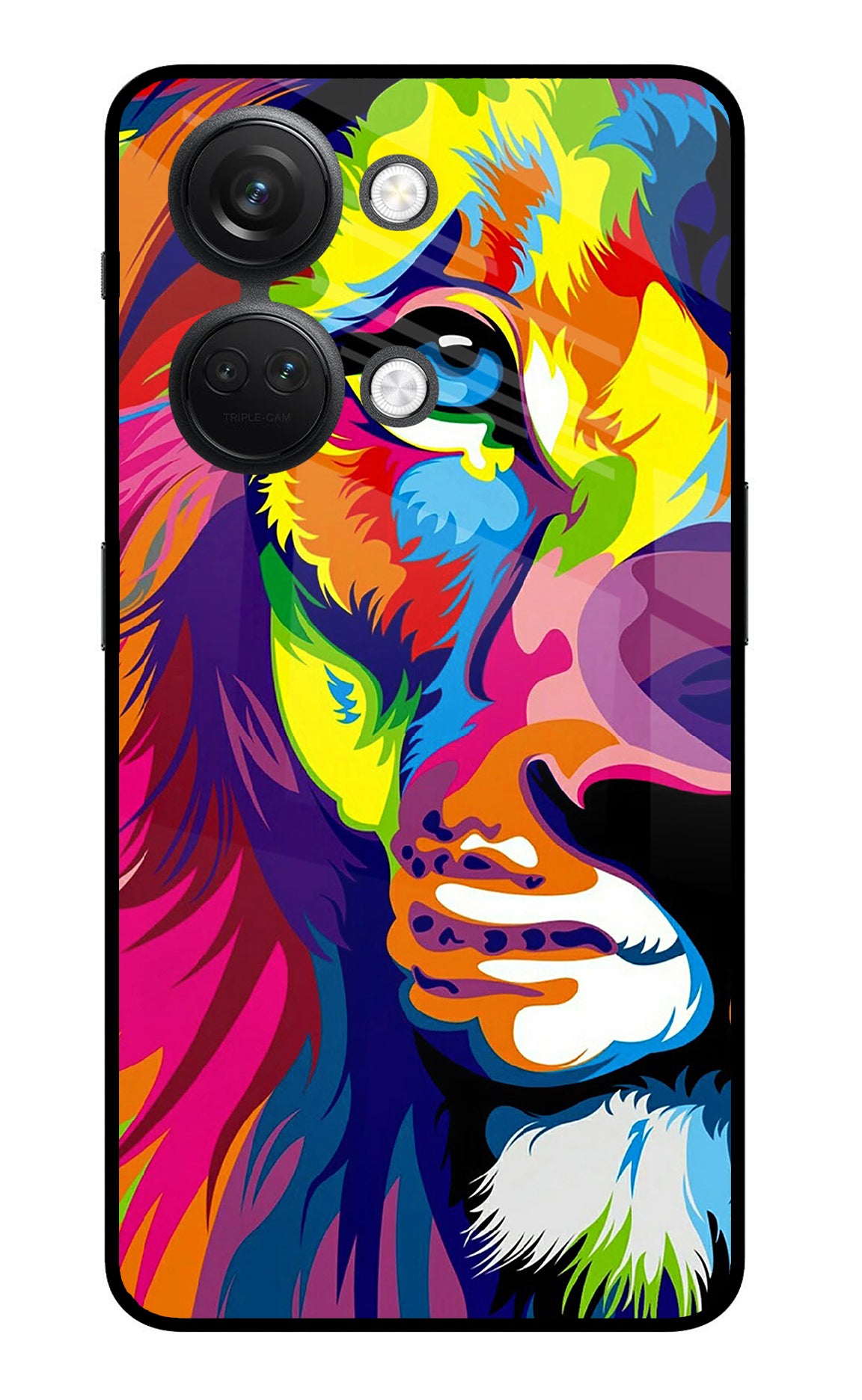 Lion Half Face OnePlus Nord 3 5G Glass Case