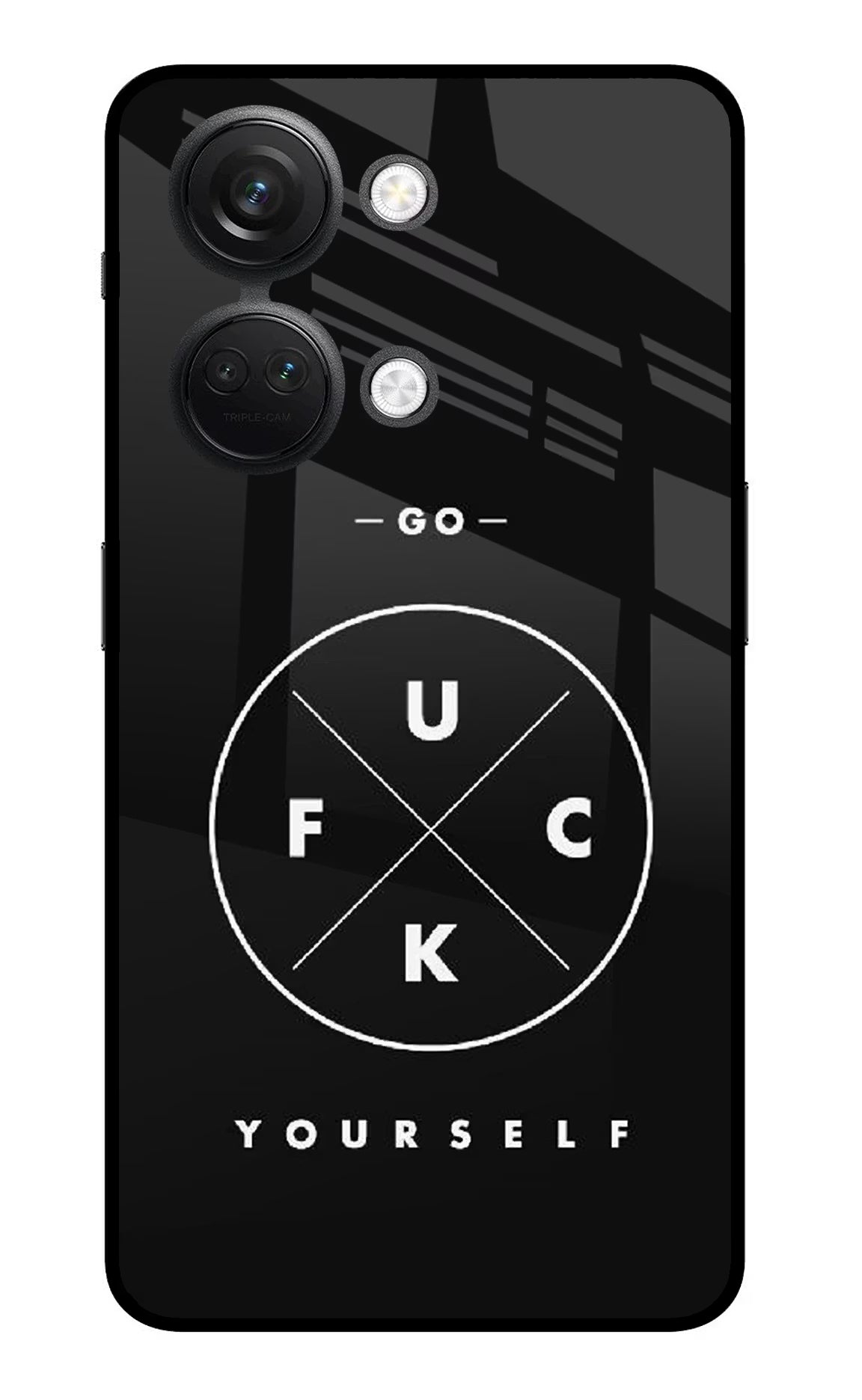 Go Fuck Yourself OnePlus Nord 3 5G Glass Case Back Cover by Casekaro