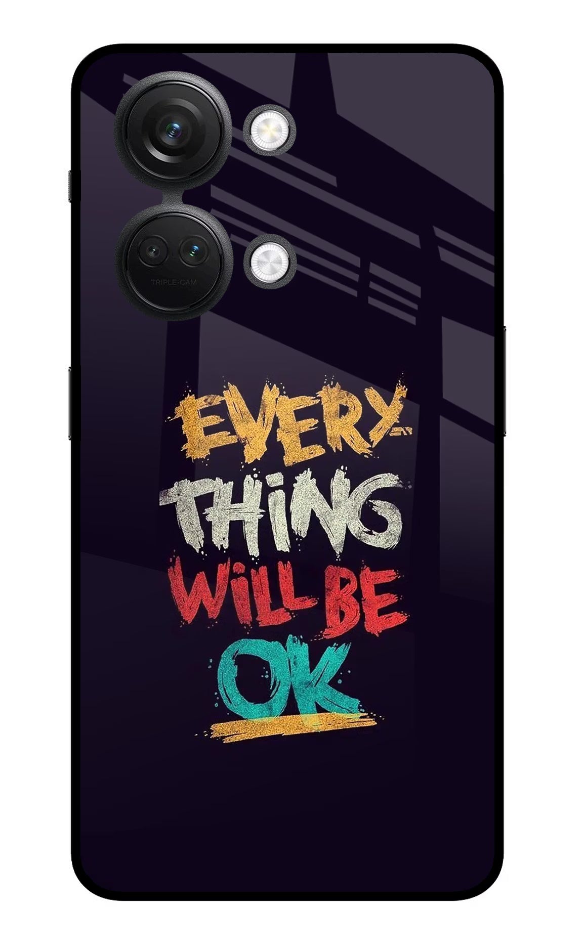 Everything Will Be Ok OnePlus Nord 3 5G Glass Case Back Cover by Casekaro