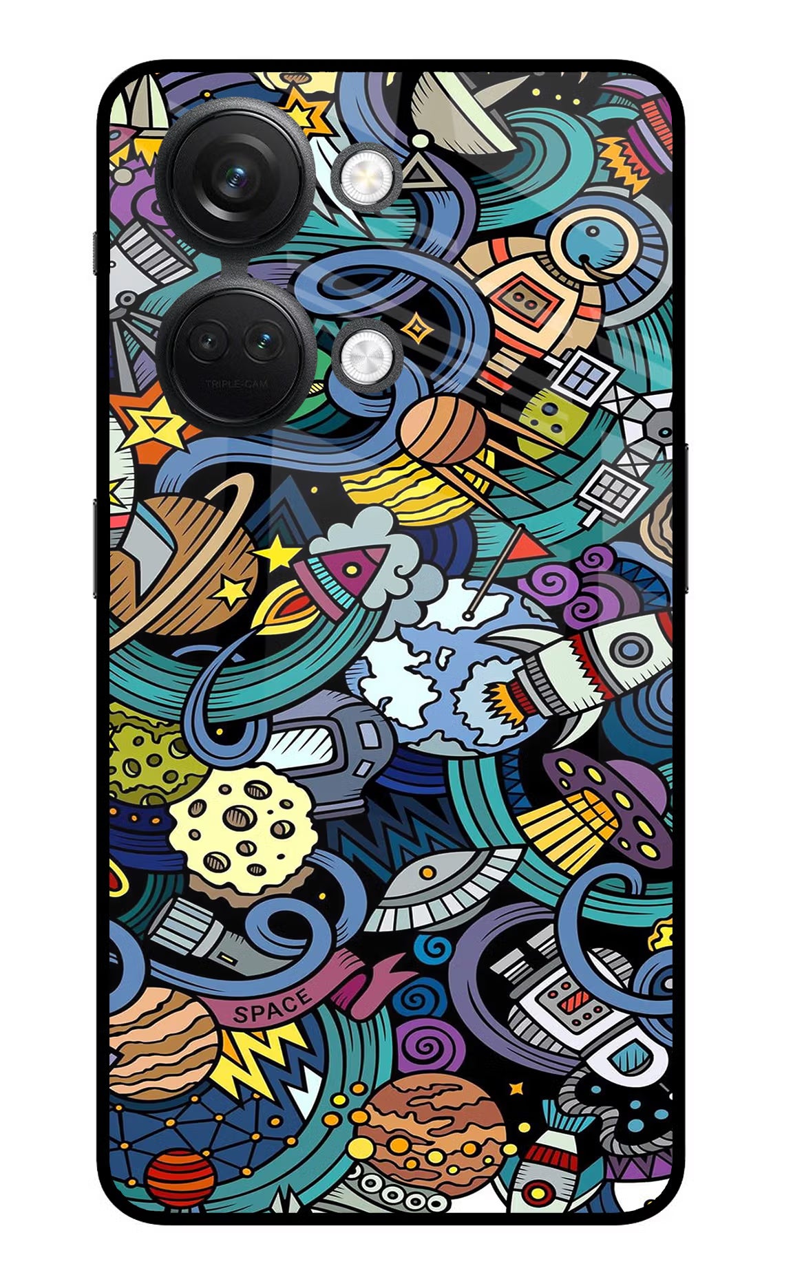 Space Abstract OnePlus Nord 3 5G Glass Case Back Cover by Casekaro