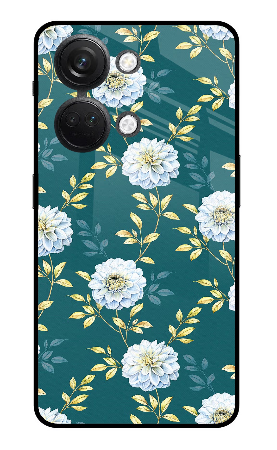 Flowers OnePlus Nord 3 5G Glass Case Back Cover by Casekaro