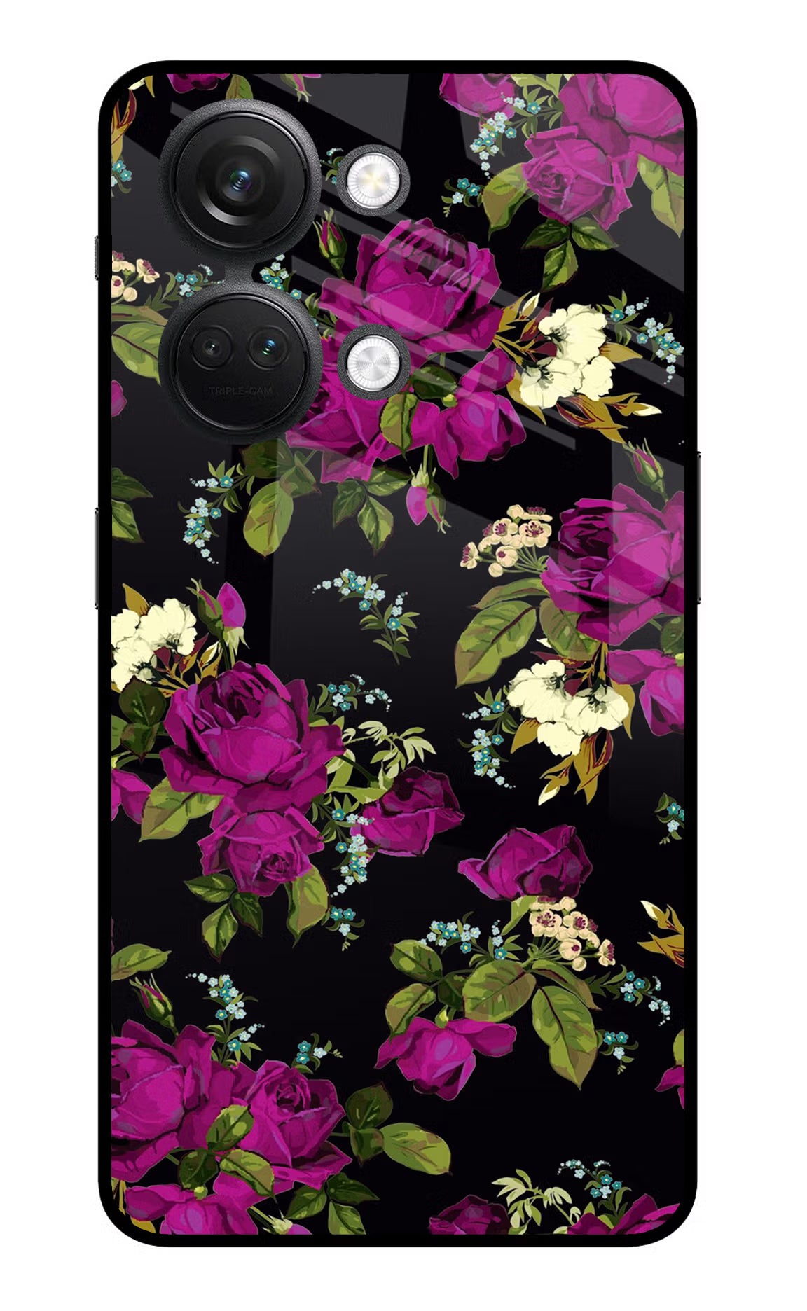 Flowers OnePlus Nord 3 5G Glass Case Back Cover by Casekaro