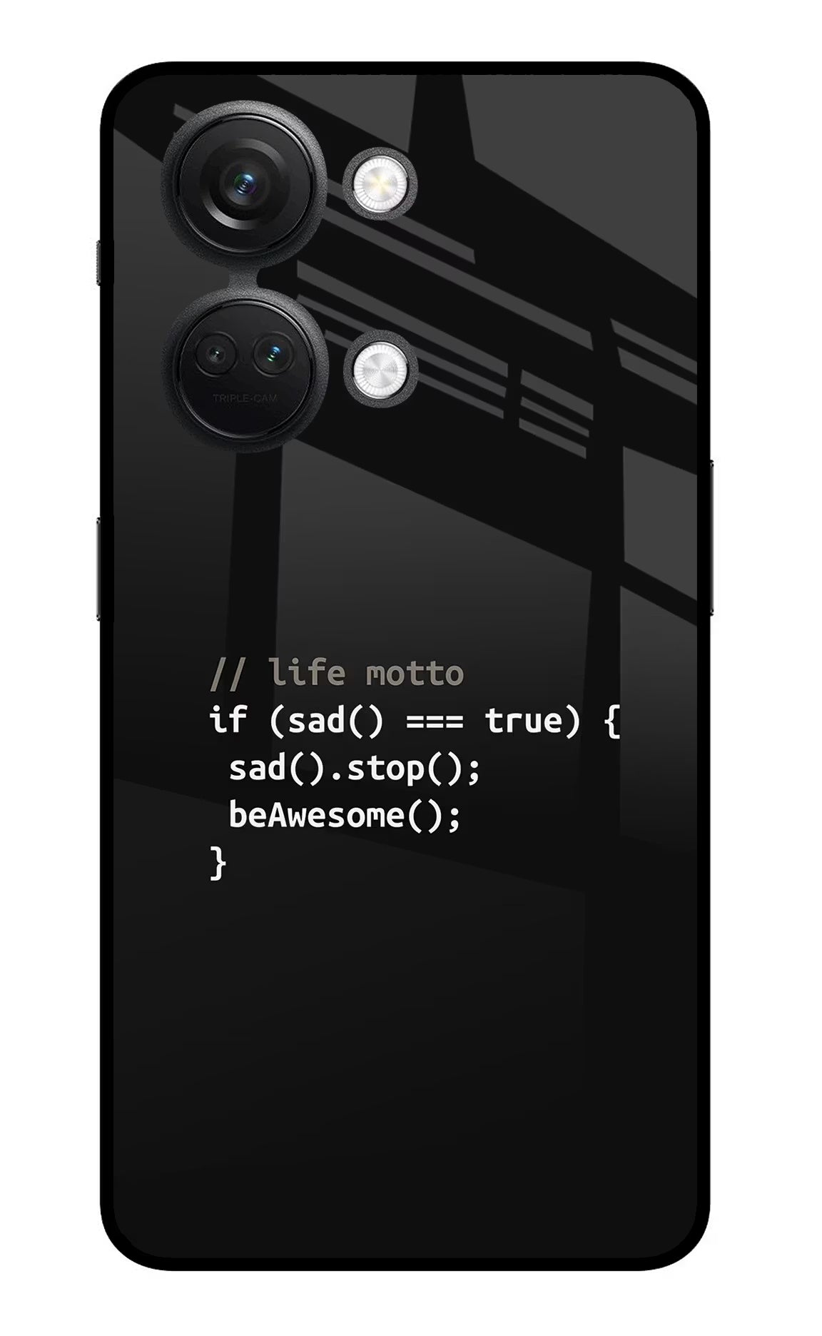 Life Motto Code OnePlus Nord 3 5G Glass Case Back Cover by Casekaro